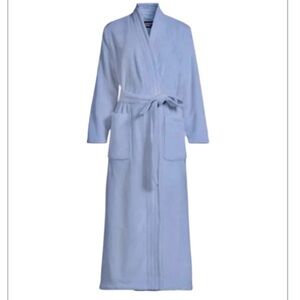 LANDSEND Wms PETITE Cozy Plush Long Fleece Robe